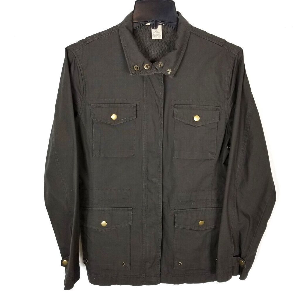 Duluth‎ Trading Co Women's Full Zip Utility Jacket Size S Brown Cotton Pockets